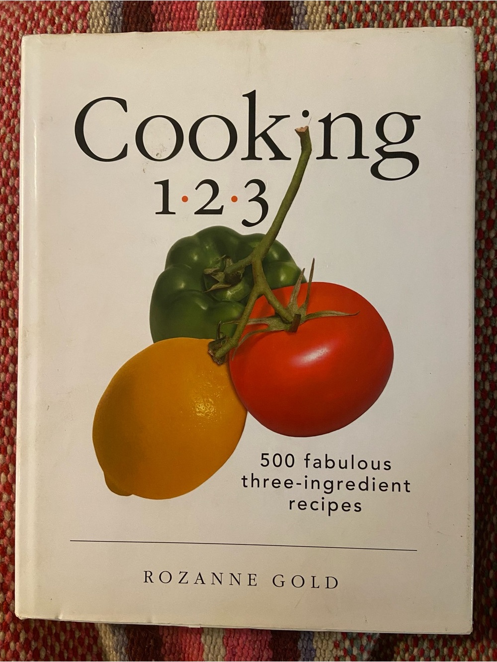 Cooking 1-2-3 Cookbook - White Cover with Red, Green, Yellow Produce